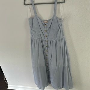 Blue and white striped sundress